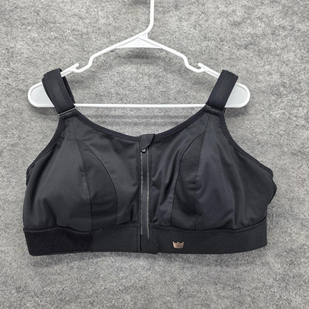 Shefit Sports Bra Womens 3Luxe Black Zip Front High Impact Adjustable Support